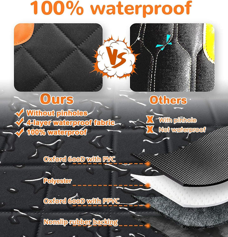 5-in-1 Dog Car Seat Cover Protector – Heavy Duty, Waterproof & Easy-Clean Design